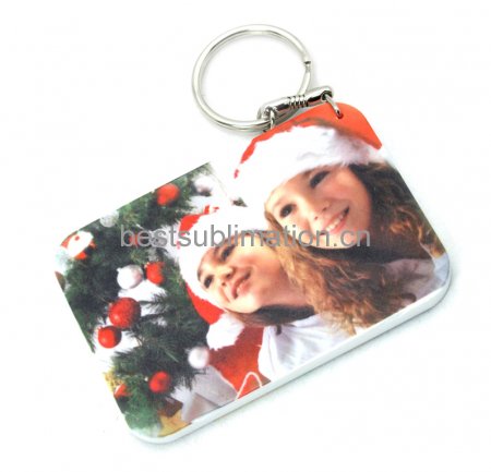 Rectangular Plastic Keychain 57*82mm