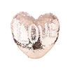 Heart Shaped Sequin Pillow Cover (Champagne w/ White, 39*44cm)