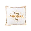 Flip Sequin Pillow Cover (Gold w/ White, 40*40cm)