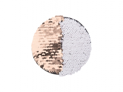 φ10 Flip Sequins Adhesive (Round, Champagne W/ White)