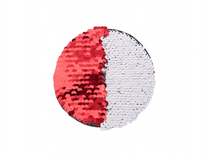 φ10 Flip Sequins Adhesive (Round, Red W/ White)