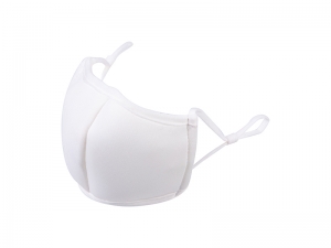 10*15cm 3D Mask White With white Elastic Ear Loops (for kids)