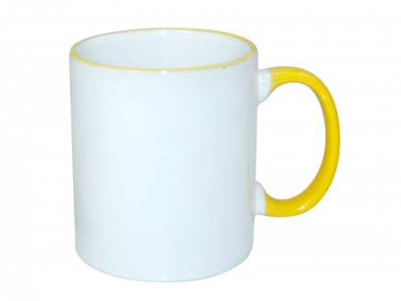11oz Rim Handle Mug - Yellow