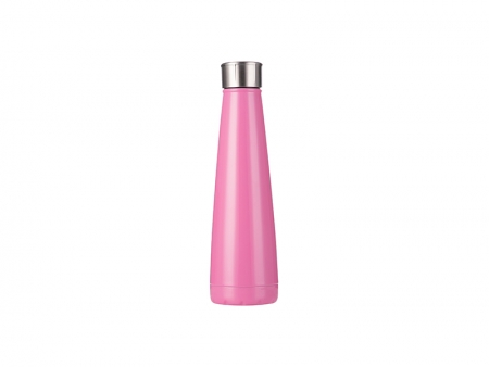 14oz/420ml Stainless Steel Pyramid Shaped Bottle (Rose Red)