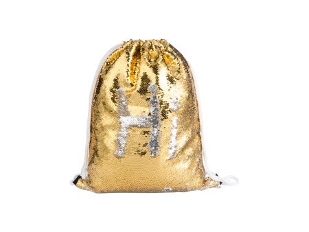 Sequin Drawstring Backpack ( Gold/Silver, 36*45cm)