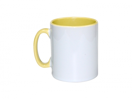 10oz Inner Rim Color Mug(Yellow)