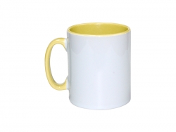 10oz Inner Rim Color Mug(Yellow)