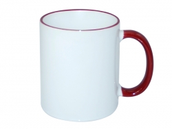 11oz Rim Handle Mug - Maroon