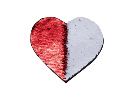 Flip Sequins Adhesive (Heart, Red W/ White)