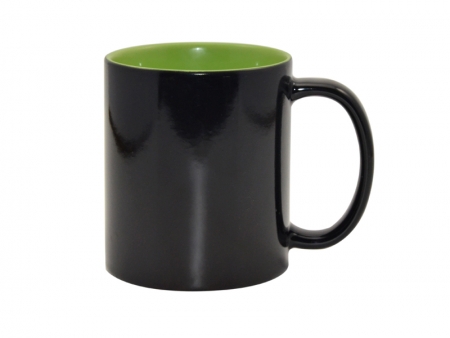 11oz Black Color Changing mug (Inner Light Green)
