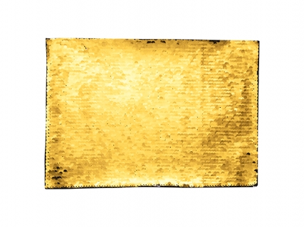 Flip Sequins Adhesive (Rect, Gold W/ White)