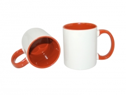 11oz Inner Rim Color Mug - Orange