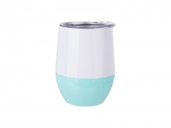 12oz/360ml Stainless Steel Stemless Wine Cup (White&amp;Green)