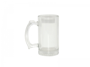16oz Beer Mug with White Patch