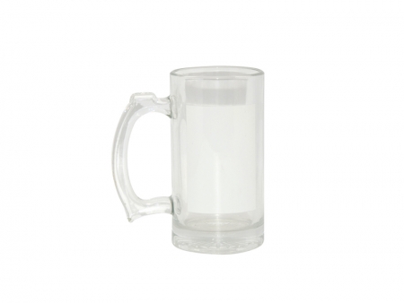16oz Beer Mug with White Patch