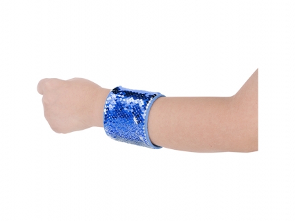 Sequin Bracelet (Blue W/ White)