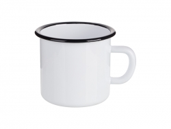 17oz/500ml Enamel Mug with Black Rim