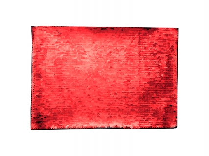 Flip Sequins Adhesive (Rect, Red W/ White)