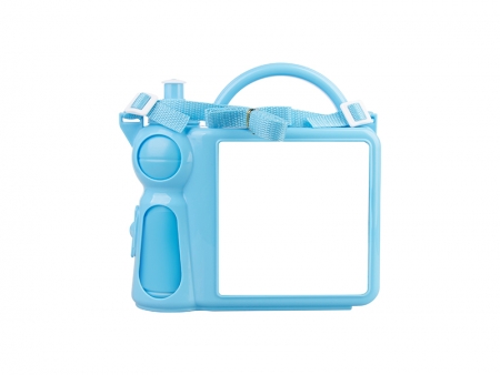 Handle Lunch Boxes (Plastic, Blue)