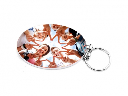 Oval Plastic Keychain 57*82mm