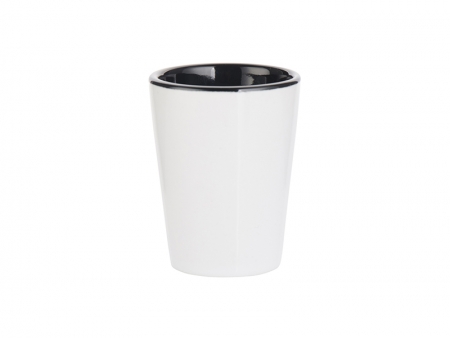 1.5oz Ceramic Shot Glass-Two Tone Black