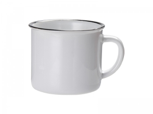 10oz / 300ml Ceramic Enamel Mug (Black)