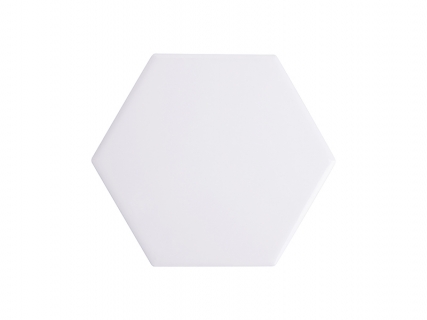 Hexagonal Ceramic Coaster w/ Cork