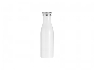 17oz/500ml Stainless Steel Milk Bottle (White)