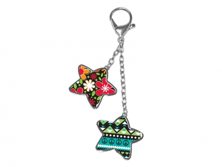 Two-star Bag Decoration Keychain