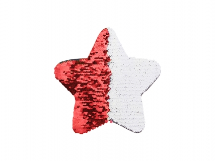 Flip Sequins Adhesive Black Base (Star, Red W/ White) (18*18cm)