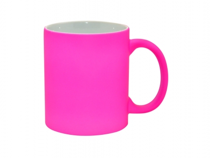 11oz Fluorescent Mug(Frosted, Purple Red)