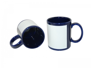 11oz Full Colour Mug with Whtie Patch-Blue