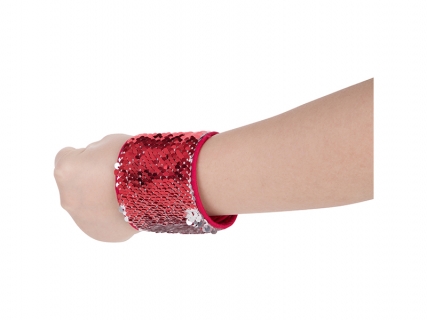 Sequin Bracelet (Red W/ White)