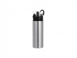 750ml Alu Water Bottle with Clear Cap (Silver) MOQ: 2000