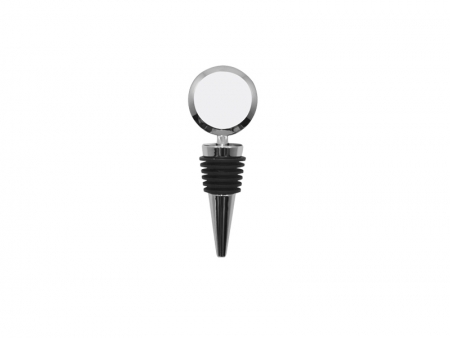 Wine Bottle Stopper (Metal, Round)