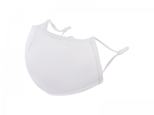 13.5*20.5cm 3D Mask White With white Elastic Ear Loops