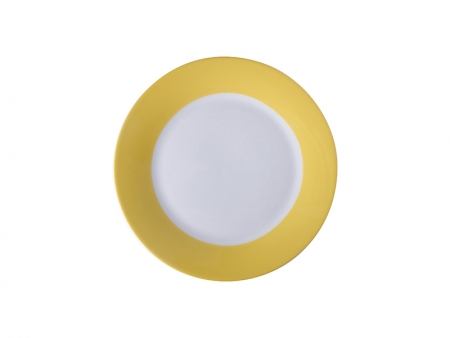 8&quot; Rim Plate w/ Yellow Edge
