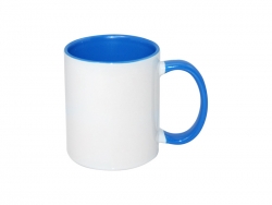 11oz Inner Rim Color Mug - Light Blue