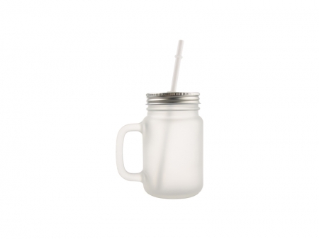 12oz/350ml Mason Jar w/ Straw(Frosted)