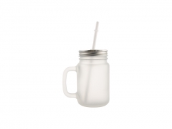 12oz/350ml Mason Jar w/ Straw(Frosted)