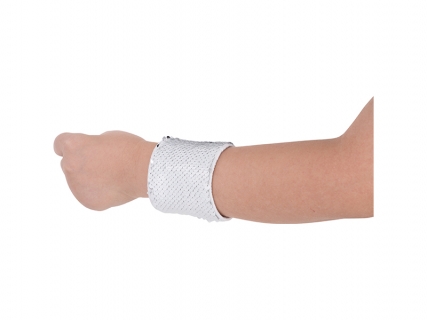 Sequin Bracelet (White W/ Silver)