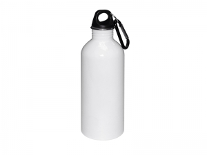 600ml Stainless Steel Bottle-White (same shape as 600ml al bottle)