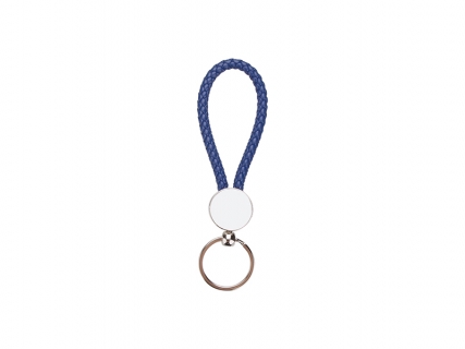 Round Braided Keyring (Blue)