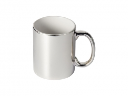 11oz Silver Plated Ceramic Mug