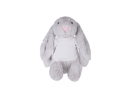 30cm Plush Bunny w/ Shirt (Light Gray)