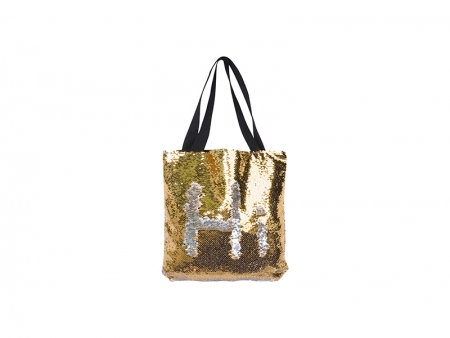Sequin Double Layer Tote Bag (Gold/Silver, 35*38cm)