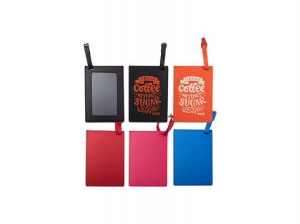 Engraving Leather Luggage Tag (8.9*11.4cm)