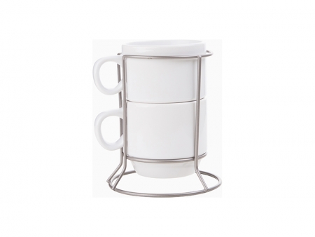 2 piece 6oz Stackable Mug Set
