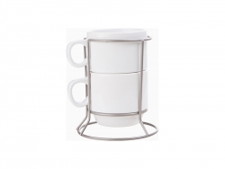 2 piece 6oz Stackable Mug Set