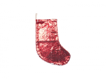 Sequin Christmas Stocking (Red/Silver, 18*53cm)
